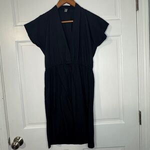 American Apparel Low Cut V-Neck Black Dress - size M medium